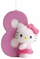 Kuchenkerze Hello Kitty Zahl 8