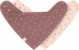 Lässig Dreieckstuch Baby-Bandana 2er Set Dots powder pink/Triangle cinnamon