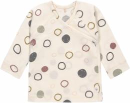 Lässig Kimono Shirt GOTS 62/68 Circles off-white