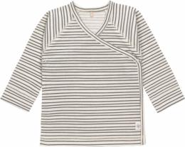 Lässig Kimono Shirt GOTS 62/68 Striped grey/anthracite