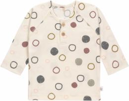 Lässig Langarm Shirt GOTS 74/80 Circles off-white