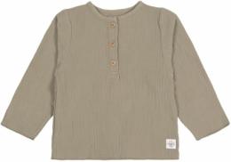 Lässig Mull Langarmshirt GOTS 86/92 olive