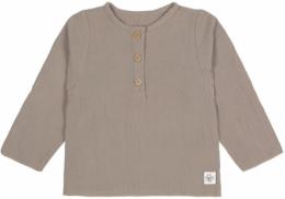 Lässig Mull Langarmshirt GOTS 98/104 taupe