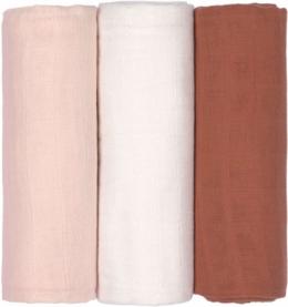 Lässig Mulltücher powder pink/milky/rust 3er Pack 85x85cm