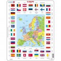Larsen Europakarte und Flaggen (auf Franzsisch)