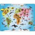 Larsen Rahmenpuzzle - Animals of the World (Spanish)
