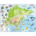 Larsen Rahmenpuzzle - Asia Topographic Map (Spanish)