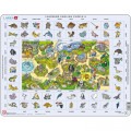 Larsen Rahmenpuzzle - Learning English 5: Tiere