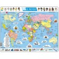 Larsen Rahmenpuzzle - Political Map of the World (Italian)