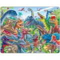 Larsen Rahmenpuzzle - Selfie - Cheerful Dinosaurs
