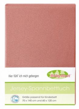 Odenwälder Spannbetttuch Jersey cranberry 70x140cm