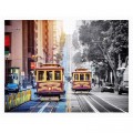 Pintoo Puzzle aus Kunststoff - Cable Cars on California Street, San Francisco