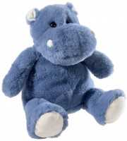 Plüschtier HIPPO in blau, klein, 30cm