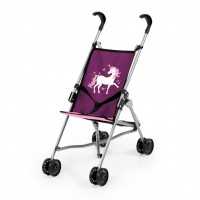 Puppen-Buggy pflaume mit Einhorn - Puppenwagen