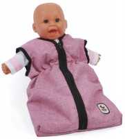 Puppen-Schlafsack, Jeans pink