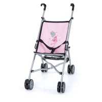 Puppenbuggy, rosa/grau