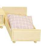Puppenhausmöbel Schlafzimmer Rustikal, Bett
