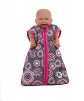 Puppenschlafsack Dessin Hot Pink Pearls