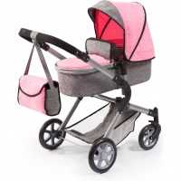 Puppenwagen City Neo, Jeans grau/rosa