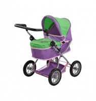 Puppenwagen First - plum and green