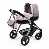 Puppenwagen Style grau/rosa