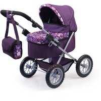 Puppenwagen Trendy Farbe lila mit Kreisen