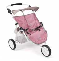 Puppenwagen Zwillings-Jogger für Puppen Bärchen