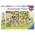 Ravensburger 2 Puzzles - Ein Tag auf dem Bauernhof