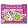 Ravensburger 2 Puzzles - Filly: Prinzessin Scarlet und Freunde