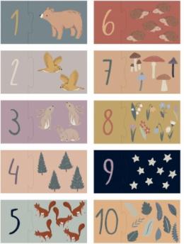 Sebra Puzzle mit Zahlen 1-10 Nightfall (sebra)