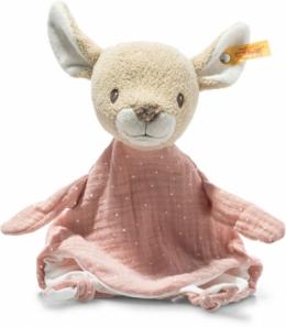 Steiff 242427 Schmusetuch Raja Reh 30cm beige/rosa GOTS