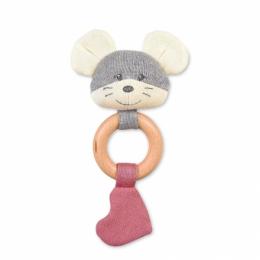 Sterntaler GOTS Strick-Spielfigur mit Greifring Mabel rosa