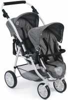 Tandem-Buggy VARIO für Puppen, Jeans grey