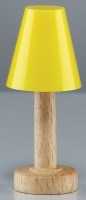 Tischlampe mit gelbem Schirm, für Puppenhaus