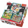 Trefl 3 in 1 - Mickey Mouse with friends