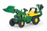 Trettraktor rollyJunior John Deere mit Heckbagger und Lader