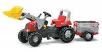 Trettraktor rollyJunior RT, mit Lader und FarmTrailer