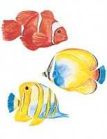Wandaufkleber Wallies Motiv-Sticker (Cutouts) Tropical Fish
