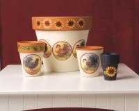 Wandaufkleber Wallies (Peel&Stick) Roosters & Sunflowers