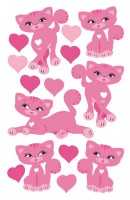 Wandaufkleber Wallies Sticker(Self Adhesive 2 Bögen)Kittycats