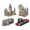 Wrebbit 3D 4 3D Puzzles - Set Harry Potter (TM)