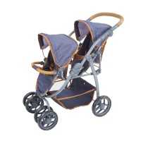 Zwillingspuppenwagen Milo - dark blue